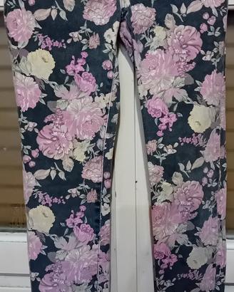 pantaloni fantasia floreale Zuiki