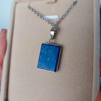 Collana con ciondolo lapislazzuli rettangolare