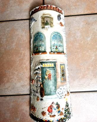 Tegola Decoupage Natalizia Bambini Pezzo Unico
