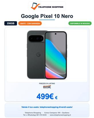 Google Pixel 10 12/256GB Nero