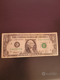Banconota 1 dollaro 1974 lettera "E"