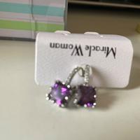 orecchini viola luccicanti