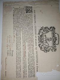 documento antico 1761