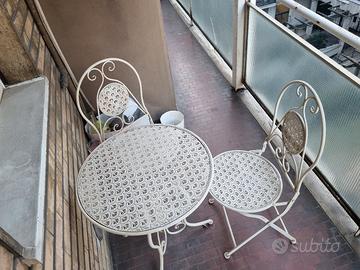 Set tavolino + 2 sedie da balcone