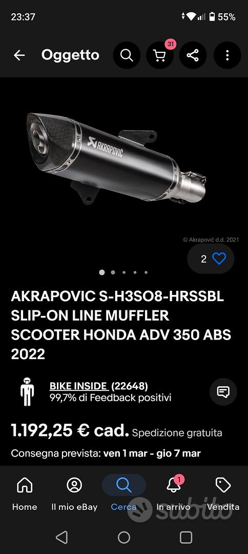 Akrapovic S-H3SO8-HRSSBL Honda ADV 350