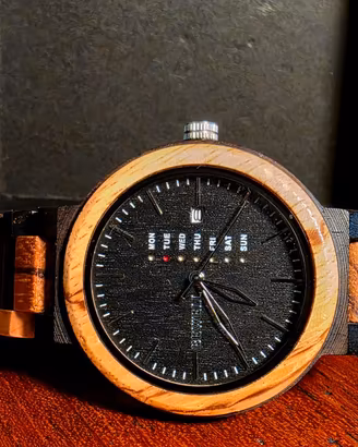 Orologio Bewell in legno: l'autunno al polso