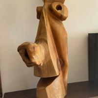 SCULTURA IN LEGNO DI CEDRO COSTARICA - 69x16x35 cm