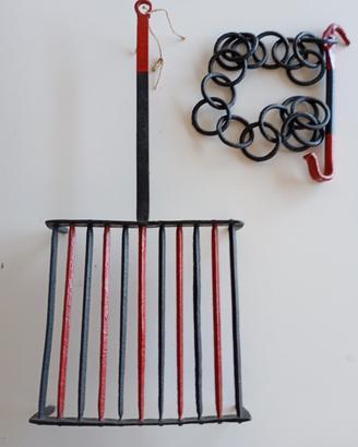 Set camino Vintage Anni 40/50 in ferro battuto
