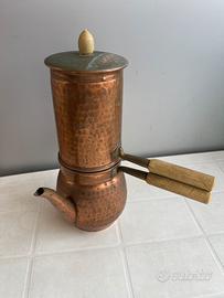 Antica caffettiera napoletana in rame