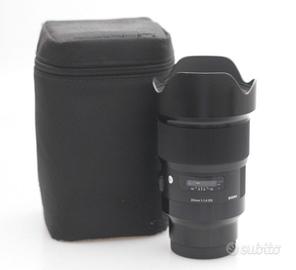 OBIETTIVO SIGMA ART 20 MM F/1.4 DG HSM. E-MOUNT.
