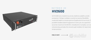 Foxess modulo batteria HV2600 V1 (vers.D) + staffe