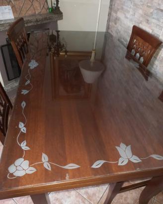 Tavolo in noce allungabile (160-200cm)+4 sedie
