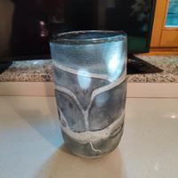 Vaso in vetro grigio