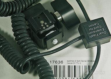 Cavo sdoppiatore flash TTL a spirale per Canon E-T