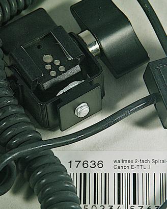 Cavo sdoppiatore flash TTL a spirale per Canon E-T