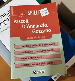 Pascoli D'Annunzio Gozzano Alpha test Compendio