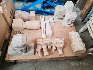 Statue Tipo Incas Maya Papua Nuova Guinea -