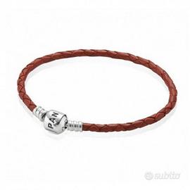 Bracciale pandora pelle rosso