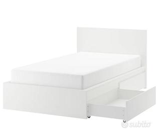 Letto malm ikea una piazza e mezza