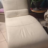 Chaise longue bianca in pelle  Chateaux Dax