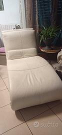 Chaise longue bianca in pelle  Chateaux Dax