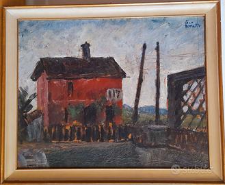 Tino Rosa: Il casello -olio su tavola 1931