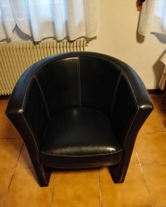 Poltrona in pelle
