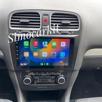 Autoradio 9'' Android 13 Carplay 8+256Gb Per Golf 