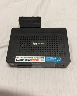 Decoder Tele System + telecomando pari al nuovo!