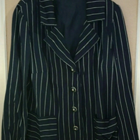 Blazer donna gessato blu