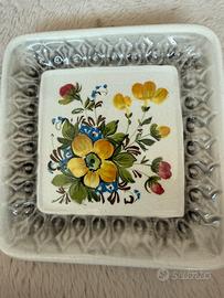 Quadretto o piattino vintage decorativo inceramica