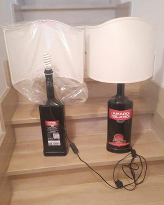 Lampada artigianale con bottiglia Amaro Silano
