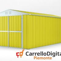 Box garage auto in Acciaio 327x611cm 19mq giallo