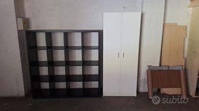Scrivanie vetro acciaio e kallax