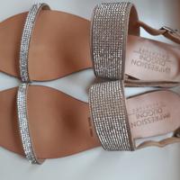Sandali artigianali donna con strass nr. 41