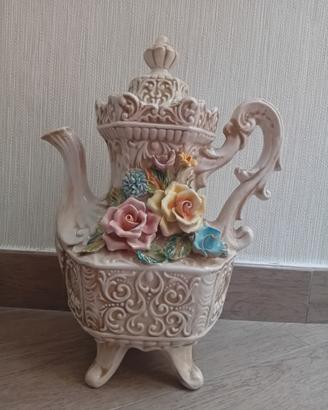 teiera capodimonte originale porcellana
