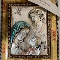 Quadro Sacra Famiglia Argenti Assortique in argent