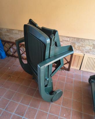 2 sdraio pieghevoli con ruote
