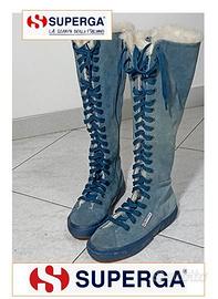 Stivale alto Superga n.36 Pelle Scamosciata
