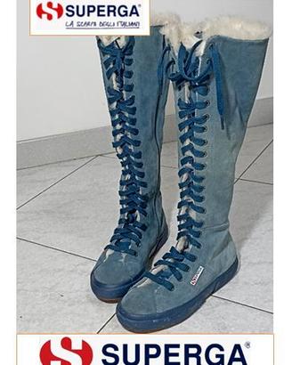 Stivale alto Superga n.36 Pelle Scamosciata