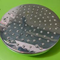 Soffione doccia cromato rotondo 20cm acciaio inox