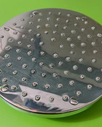 Soffione doccia cromato rotondo 20cm acciaio inox