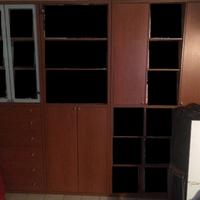 Combinato di librerie armadio con vetrina