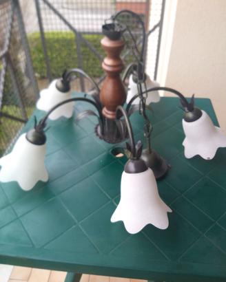 lampadario a cinque luci