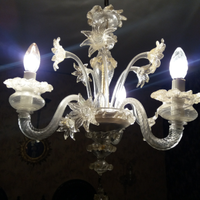Murano Lampadario piu 2 applique
