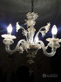 Murano Lampadario piu 2 applique