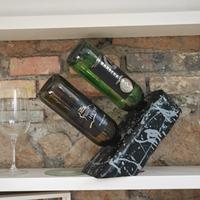 portabottiglie in legno effetto marmo