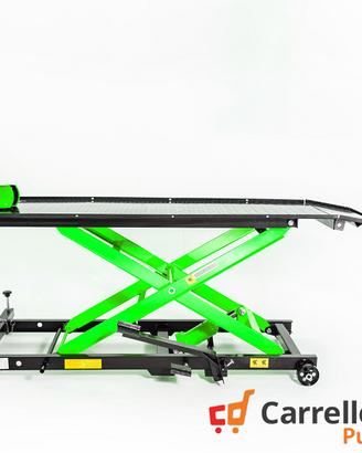 Ponte moto sollevatore con pompa a pedale VERDE