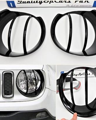 Cover Fari Anteriori per Jeep Renegade in ABS Nero