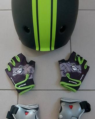 Casco, guanti, parapolsi da bicicletta per bambin